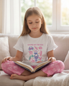 Girls SS T-Shirt With Ruffles & Bermuda Pants Pajama Set – Bright White