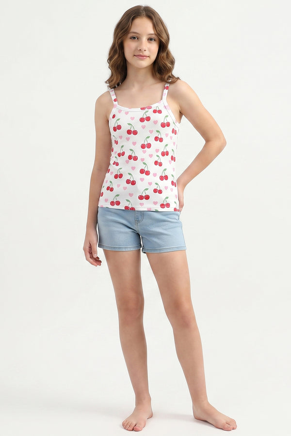 Girls Slip Top – Cherry