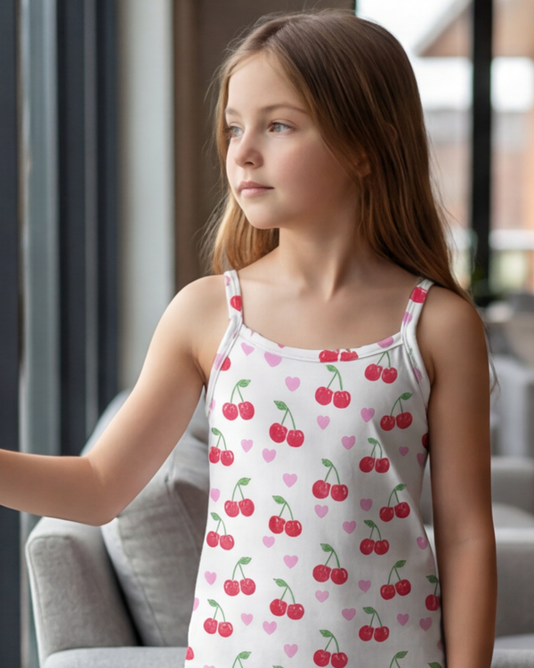 Girls Slip Top – Cherry