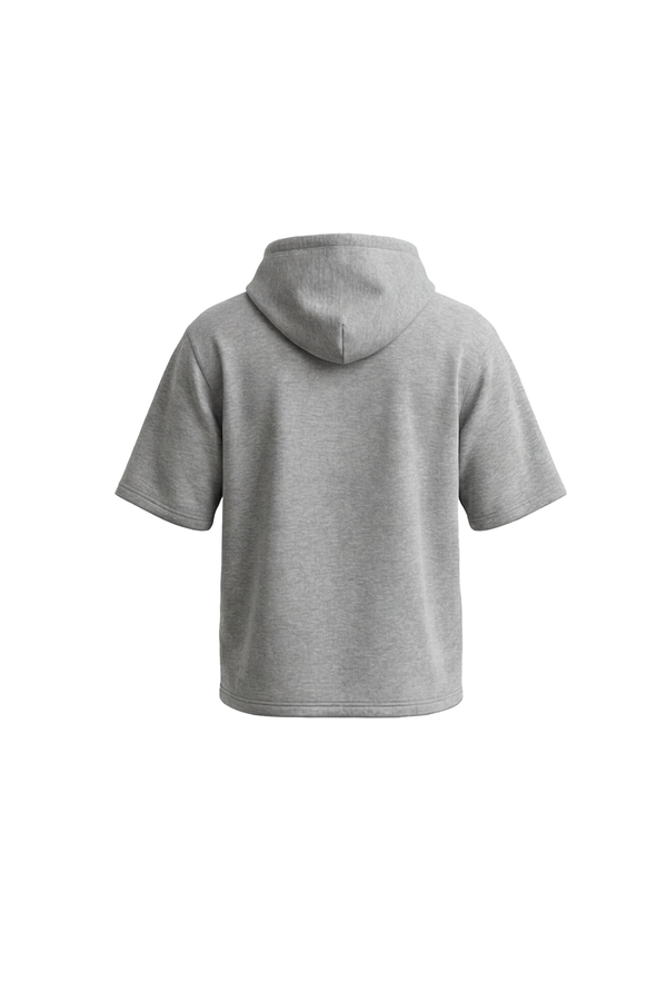 Men Short Sleeve Hoodie – Cool Gray 4C