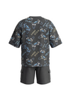 Boys SS Oversize T-Shirt With Short Pajama Set – Black Playstation