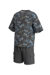 Boys SS Oversize T-Shirt With Short Pajama Set – Black Playstation