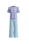 Girls SS T-Shirt With Wide-Leg Pants Pajama Set – Baby Lavender