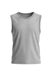Boys Sleeveless Cotton Top – Cool Gray 4C Melange