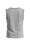Boys Sleeveless Cotton Top – Cool Gray 4C Melange