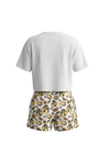 Women Short Sleeve Cotton Pajama Set – Bright White