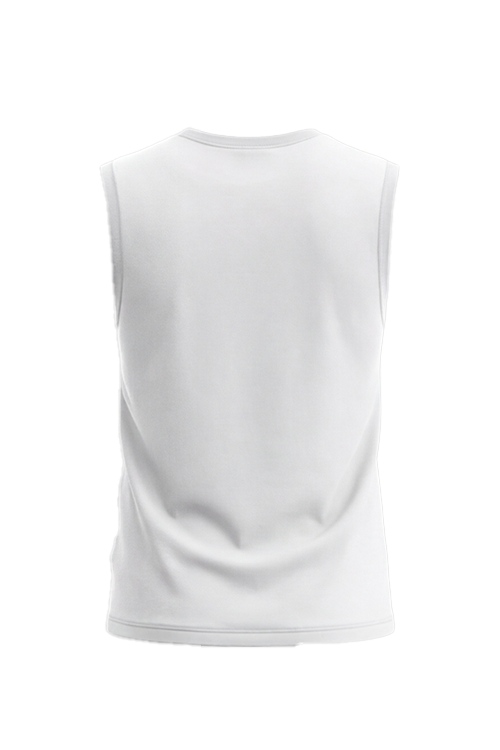Boys Sleeveless Cotton Top – Bright White
