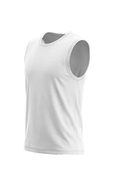 Boys Sleeveless Cotton Top – Bright White