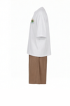 Men Oversized Cotton Pajama Set – Bright White
