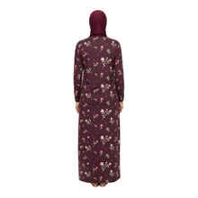 Load image into Gallery viewer, Women LS Dress | Burgundy Flower
