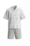Men Oversized Waffle Pajama Set – Lavender Tree