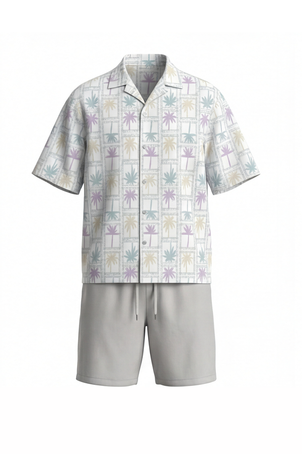 Men Oversized Waffle Pajama Set – Lavender Tree