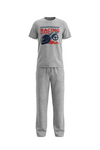 Boys SS Round Neck T-Shirt with Pants Pajama Set – Cool Gray 4C Melange