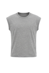 Men Sleeveless Cotton Tank Top – Cool Grey 4C