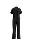 Women Lapel Cotton Pajama Set with Pants – Moonless Night