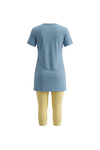 Women Viscose Rib Pajama Set – Tropical Breeze
