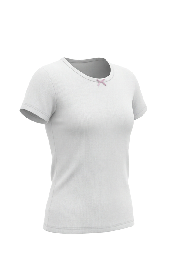 Girls SS Undershirt – Bright White