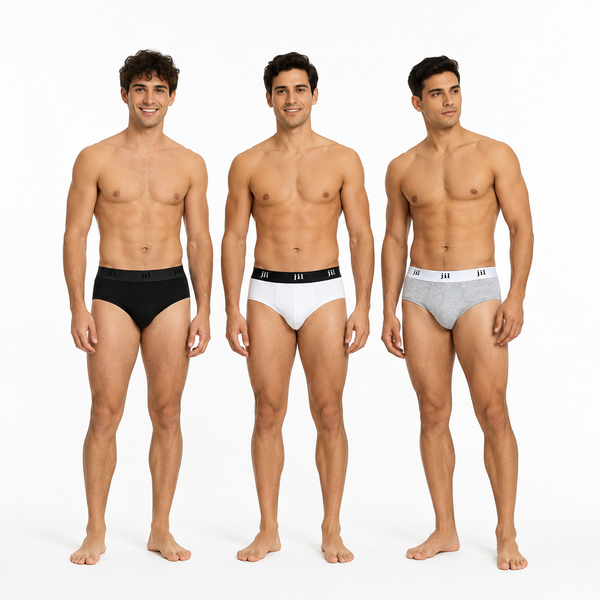 Men Slim Brief Pack of 3, BASIC COLORS