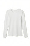 Women Long Sleeve Cotton Undershirt – Bright White