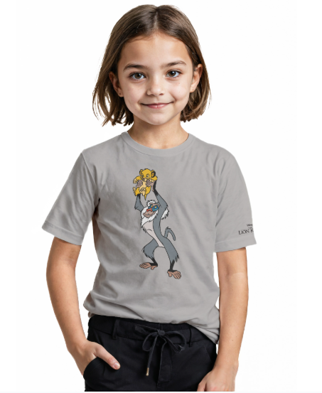 Disney Girls NEW KING SS Grey T-SHIRT