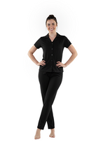 Load image into Gallery viewer, Women Short Sleeve Label Pajama with Pants - Moonless Night