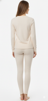 Women LS T.SHIRT THERMAL WHITE CAP GRAY