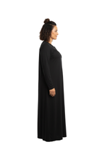 Load image into Gallery viewer, Women’s Long Sleeve Dress with Neck Lace – Moonless Night