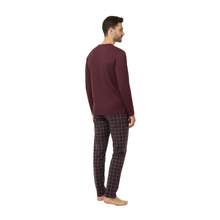Load image into Gallery viewer, Men LS Pajama | Mauve Wine
