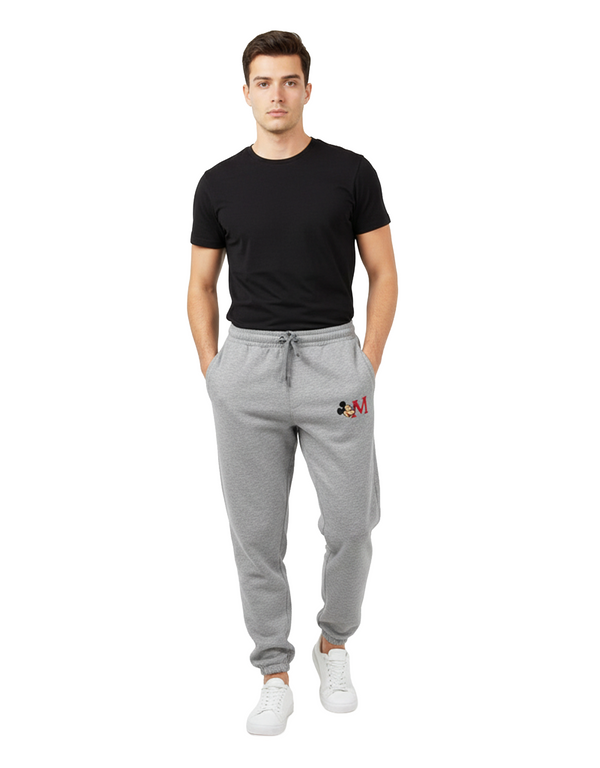 Disney Mickey Mouse Men’s Cotton Sweatpants – Heather Grey