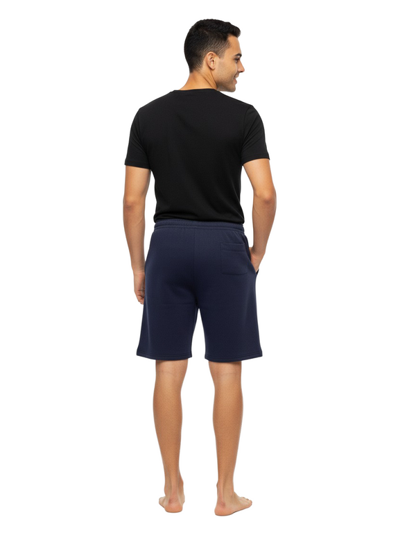 Marvel Captain America Men’s 100% Cotton French Terry Shorts – Maritime Blue