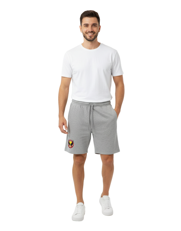 Marvel X-Men Men’s Cotton French Terry Shorts – Heather Grey