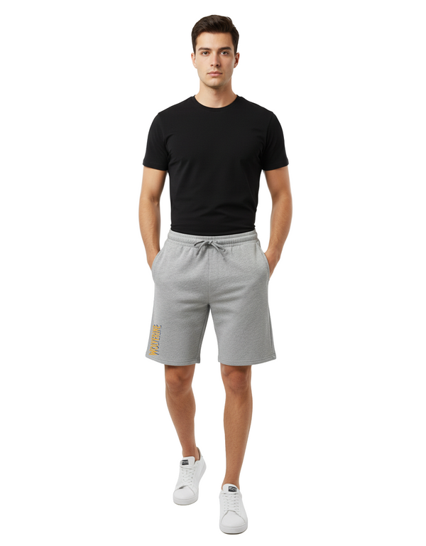 Marvel X-Men Men’s Cotton French Terry Shorts – Heather Grey