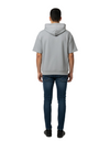 Marvel Captain America Men’s 100% Cotton French Terry Short Sleeve Hoodie – Heather Grey