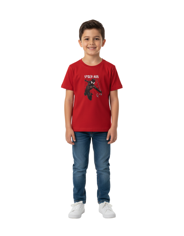 Boys Spider-Man Cotton T-Shirt – Red