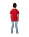 Marvel Avengers Boys’ 100% Cotton Regular T-Shirt with Yoke – Chinese Red