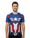 Marvel Captain America Men’s Short Sleeve T-Shirt – Performance Polyester
