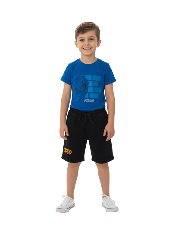 Marvel Avengers Boys’ 100% Cotton French Terry Shorts – Moonless Night