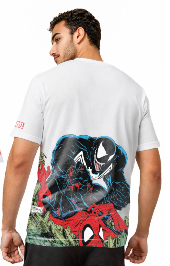 MEN VENOM VS SPIDER-MAN WHITE T-SHIRT
