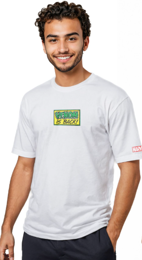 MEN VENOM VS SPIDER-MAN WHITE T-SHIRT