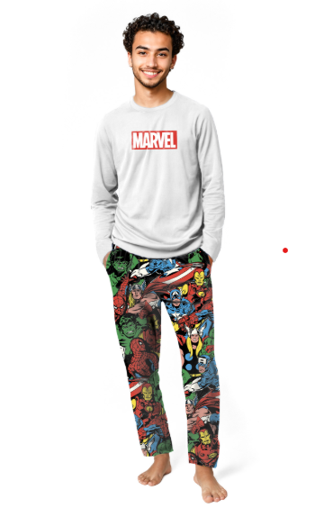 MEN AVENGERS WHITE PAJAMAS
