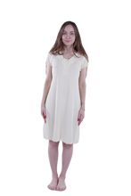 Load image into Gallery viewer, Women Short Sleeve Rib Dress - Transparent Yellow