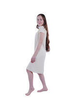 Load image into Gallery viewer, Women Short Sleeve Rib Dress - Transparent Yellow