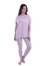 Load image into Gallery viewer, Women Short Sleeve Pajama with Legging - Ballerina