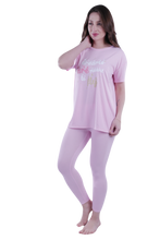 Load image into Gallery viewer, Women Short Sleeve Pajama with Legging - Ballerina