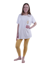 Load image into Gallery viewer, Women Short Sleeve Pajama with Legging - Bright White