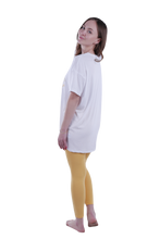 Load image into Gallery viewer, Women Short Sleeve Pajama with Legging - Bright White
