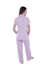Load image into Gallery viewer, Women Short Sleeve Label Pajama with Pants - Ballerina