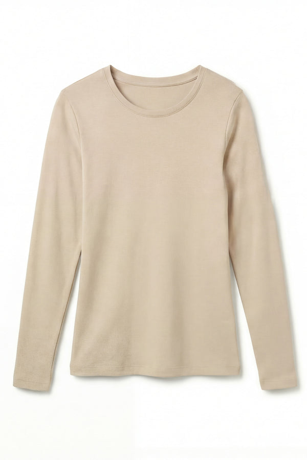 Women Long Sleeve Cotton Undershirt – Whitecap Gray