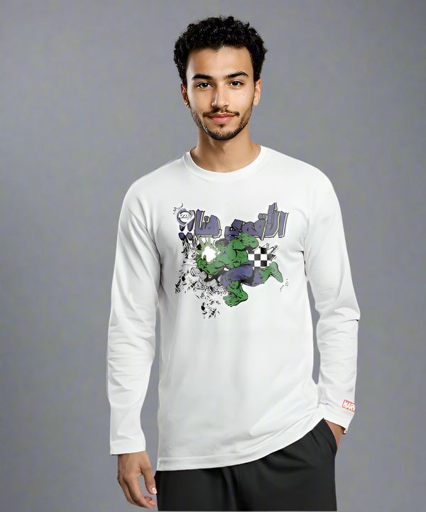 MEN HULK LS WHITE T-SHIRT